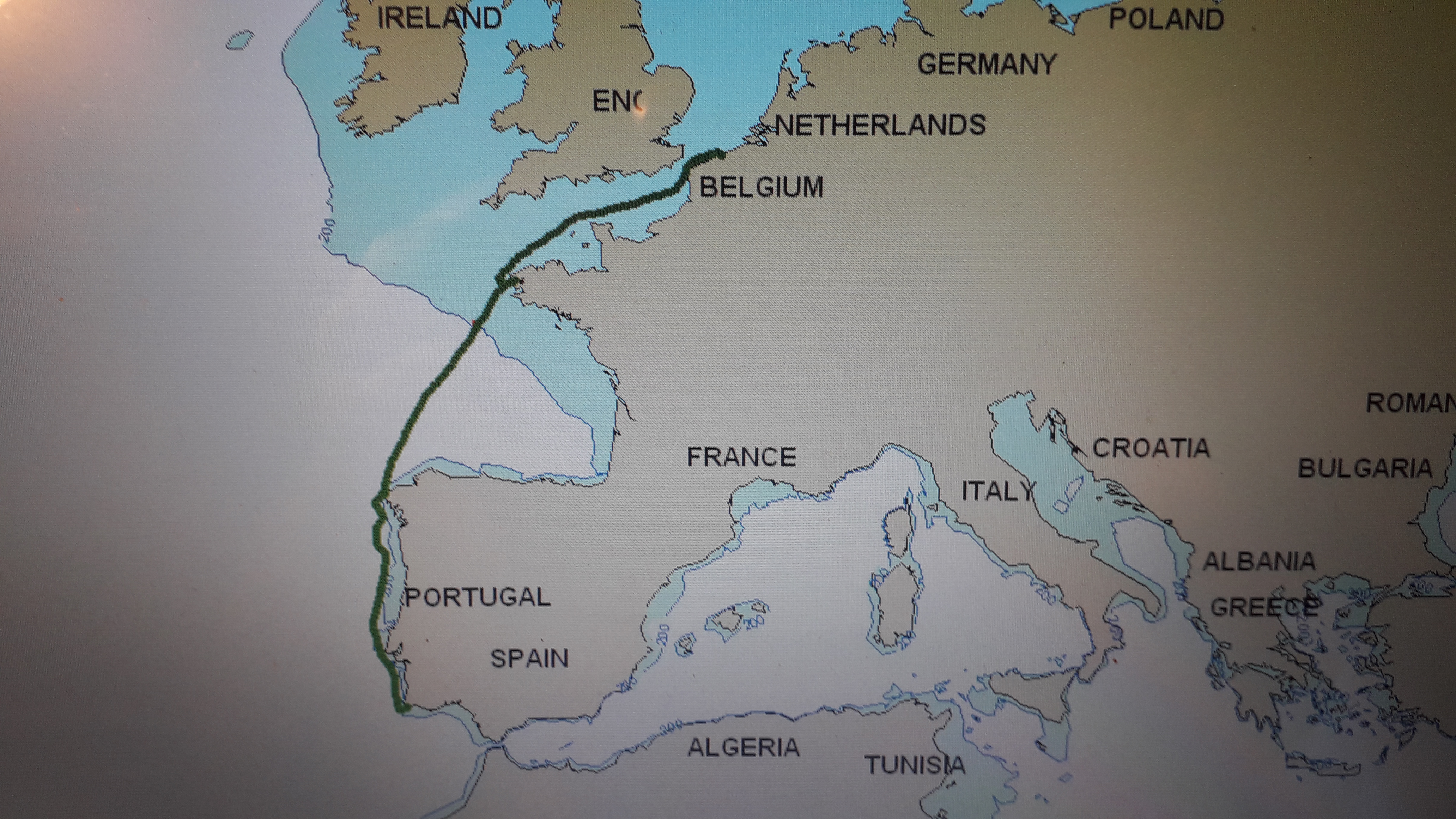route Belgique Portugal